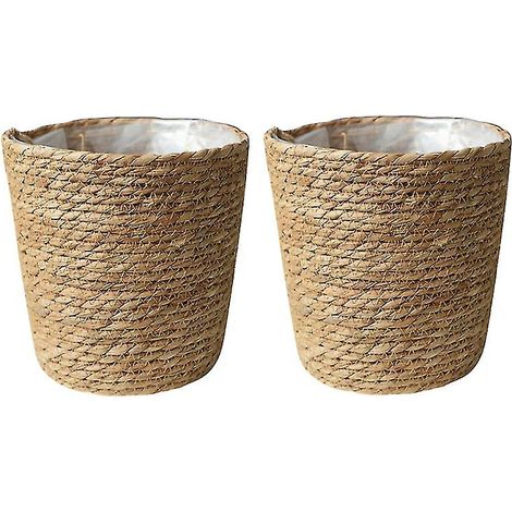 2 jardinières en jonc de mer (1/3)