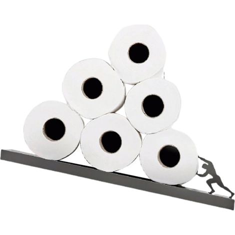 Kreativer Toilettenpapierhalter aus Edelstahl, wandmontiertes Badezimmer-Aufbewahrungsregal, Hercules-Spender (1/4)