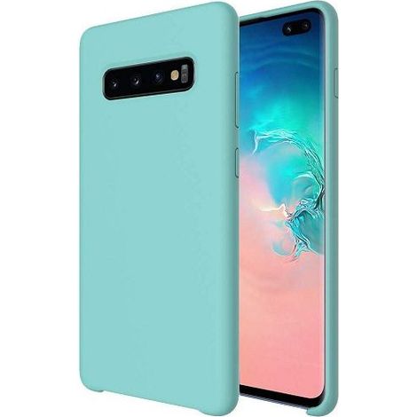 Funda silicona Samsung Galaxy S10 textura suave  Verde claro (1/3)