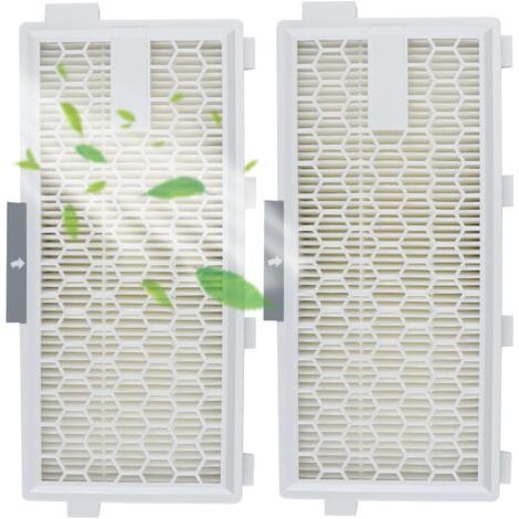 2 - Filtre HEPA - Microfiltre - Filtration AirClean Charbon Actif Pour Aspirateur Miele C1 C2 C3 S4000-S8999 Blanc Et Noir (1/5)