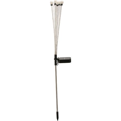 Guirlande lumineuse solaire à 8 têtes, étanche, branches flexibles, changement de couleur automatique RGB, idéale pour les fêtes dans la cour ou le jardin. (1/5)