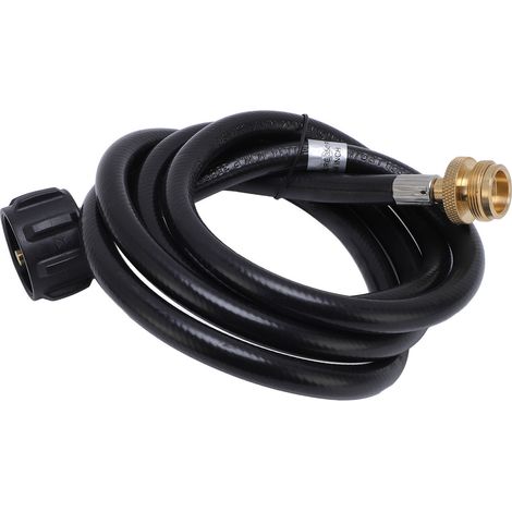 Tuyau d'extension de gaz combustible de rechange pour réservoir de barbecue portable, réchaud et chauffage de camping-car (1 à 20 lb, 1,2 m). (1/5)