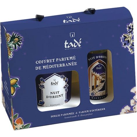 TADE - Coffret senteur nuit d'orient bougie et spray nigelle (1/2)