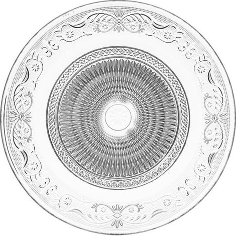 Lot de 6 Assiettes Plates "Renaissance" 29cm Transparent
