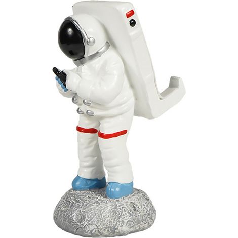 Support de téléphone astronaute en résine, design unique, maintien sécurisé, support pour téléphone et tablette, format vertical, dimensions : 7 x 9,6 x 13,2 cm (1/5)