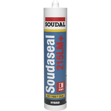 Soudal Soudaseal 215 LM+ Baudichtstoff Fugendichtstoff Dichtstoff, weiß, elastisch, überstreichbar, Kartusche 290 ml (1/2)
