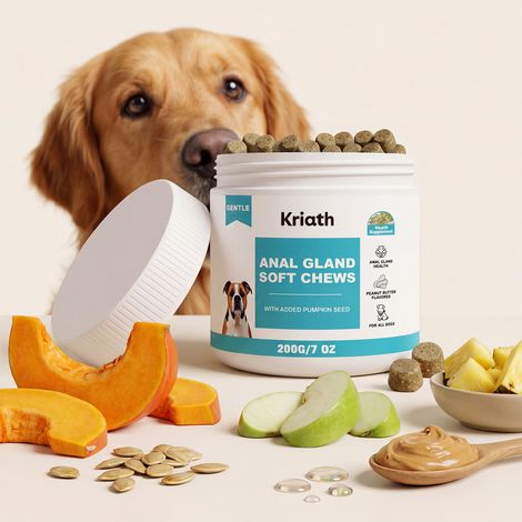 Comprimés à croquer doux pour chiens, formulés pour apaiser et nourrir l'arrière-train du chien - 200 g (1/5)