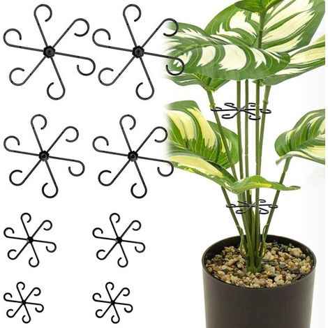 Juego de 8 soportes para plantas para uso interior y exterior - Soporte y dispositivo de fijación - Soportes para plantas con clips para plantas trepadoras - Monstera - Tomates y (1/5)