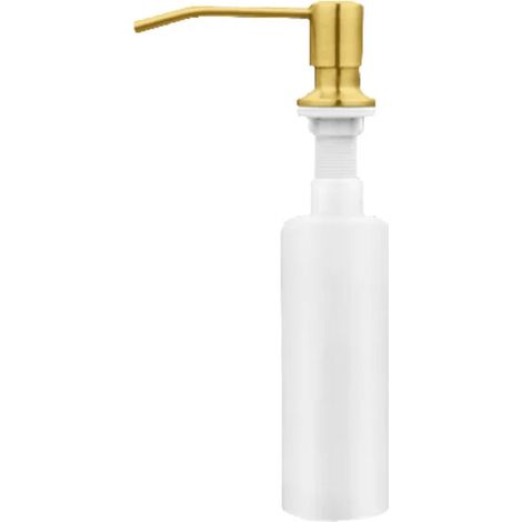 Distributeur de savon liquide en acier inoxydable doré pour évier, flacon à pression manuelle, accessoire de cuisine, 350 ml (1/5)