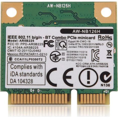 2.4G Bluetooth WIFI 2 in 1 Wireless Card for Mini PCI-E Card Slot for Dell Asus Toshiba/ BenQ. (1/5)