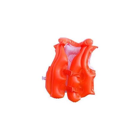 Aufblasbarer Schwimmer. Rettungsschwimmer Stil deluxe orange Farbe. 50x47cm (1/4)