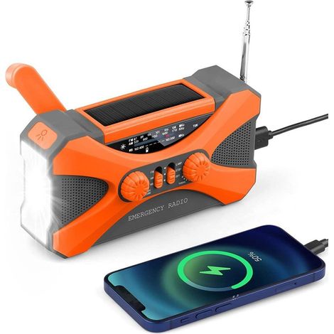 Filiyano-Radio solaire 2022, radio d'urgence à manivelle, batterie portable 10 000 mAh (1/5)