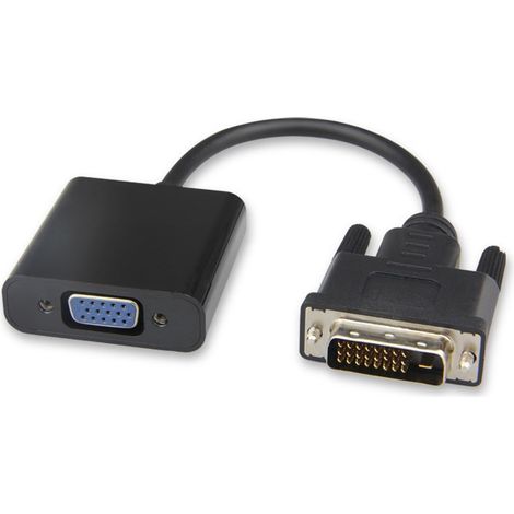 Adaptador Dvi-d A Vga - Activo - Conector Dvi Macho A Vga Hembra - Negro - Unidad (1/5)