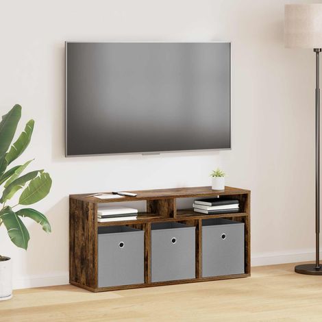 vidaXL Basboard avec tiroir Chêne fumé 87 x 27,5 x 43 cm
