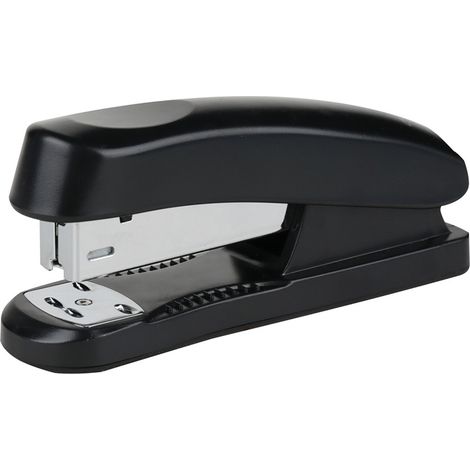 Agrafeuse 1pc, agrafeuse sans effort pour les étudiants, 20 feuilles d'agrafage de fournitures de bureau (noir) (1/2)