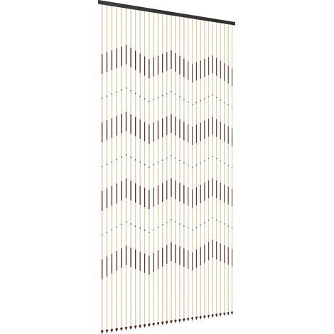 Bamboo Curtain Door Curtain Wooden Bead Curtain 31 Strands Room Divider Fly Curtain Bedroom Door Kitchen Door Curtain Thread Curtain Door Curtain Bamboo Bead Curtain 91 x 220 cm