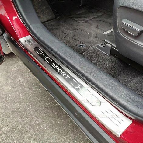 Plaque de seuil de porte latérale pour Toyota RAV4 2023 2024 2025 Accessoires auto Protection en acier inoxydable 4 pièces ( ) (1/5)