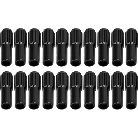 Lot de 20 vis de réglage pour câbles de vélo, ajustement précis et stable, en alliage d'aluminium, noir. (1/5)