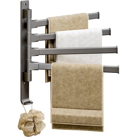 Porte-serviettes pivotant mural multi-barres (1/5)
