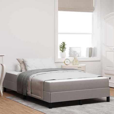 Boxspringbett mit Matratze Taupe 120 x 200 cm Stoff