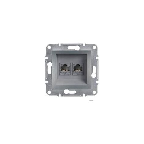 Schneider Electric Asfora toma empotrable acero inoxidable