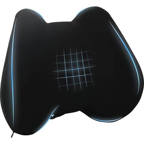 Coussin noir, mousse à mémoire de forme, 40 x 32 x 13 cm (1/5)
