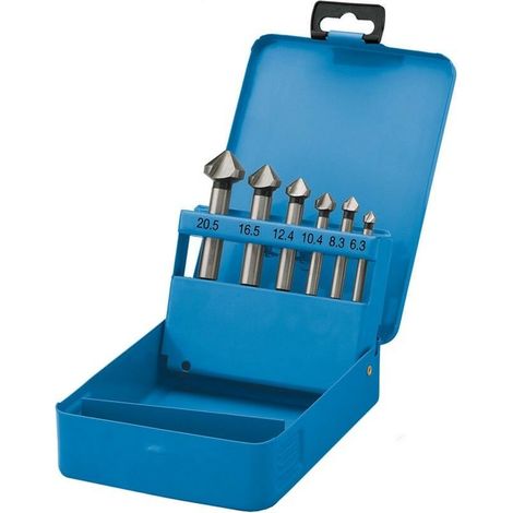 Kit 6 Frese Svasatori Punte Fresa Svasatrice X Tornio Trapano Svasare