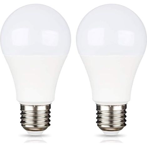 E27 9W 12V LED Cool White 6500K for Camping, 75W Halogen Equivalent, AC DC 12 Volt 24 Volt E27 LED Bulb for Solar Panel/Garage/Garden, Non-Dimmable, Pack of 2 [Energy Class A+]