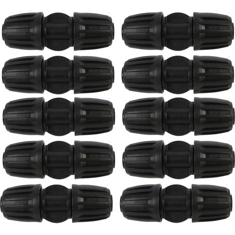 10pcs 16mm PE Water Pipe Connector Straight Drip Irrigation System Connectors for 16mm PE Water Pipe Drip Irrigation System for Gardening, Agriculture and Greenhouses (1/5)