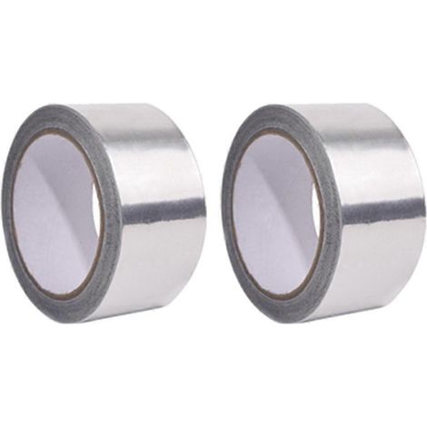 Ruban adhésif en aluminium à guide unique, étanchéité de canalisations résistante aux hautes températures, ruban ignifuge, isolant en feuille d'étain (1/4)
