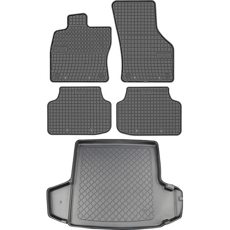 Skoda Octavia III Kombi de 05.2013 a 05.2020 SET - Alfombrillas de goma para coche + alfombrilla para maletero