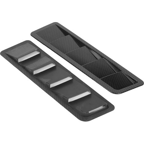 Panneau d'aération de capot auto, grille d'admission d'air moteur en ABS, couvercle de ventilation, garniture de style fibre de carbone, accessoire de voiture (1/3)