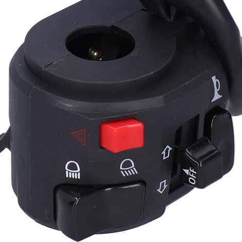 Control de faros de motocicleta con interruptor de 7/8", botón de bocina, intermitentes y controlador de luces antiniebla.