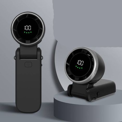 raggiunge velocità fino a 13.000 RPM per un raffreddamento istantaneo, ventola regolabile (1100 livelli), ricarica rapida USB in sole 2 ore, fino a 12 ore di autonomia, nero (1/4)