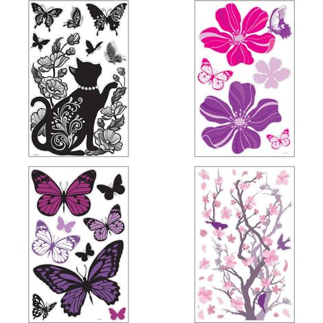 Illustrativer Aufkleber 32x50 - Schmetterling