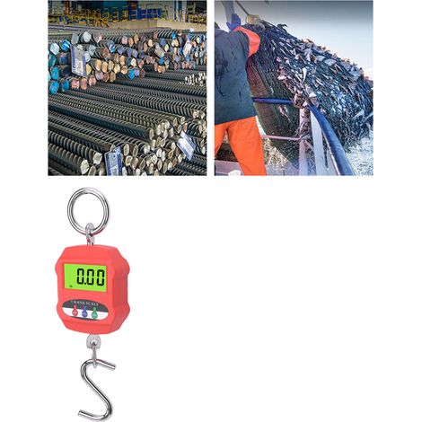 Balance numérique suspendue 300 kg (660 lb) avec écran LCD rétroéclairé, petite balance de grue portable et crochet pour les déplacements agricoles (1/5)