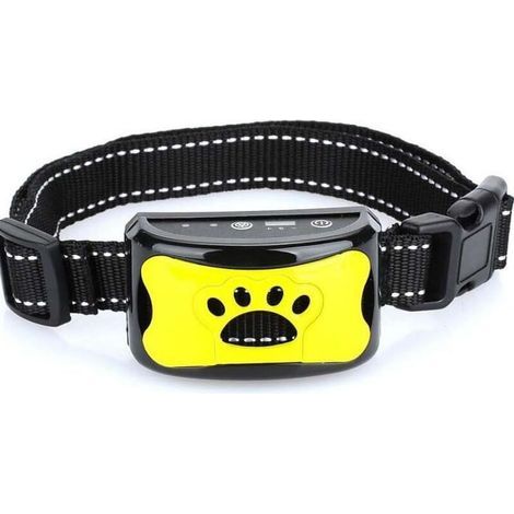 Hundehalsband – 2 Modi/7 Empfindlichkeitsstufen – Geeignet für kleine, mittlere und große Hunde – Gelb (1/5)