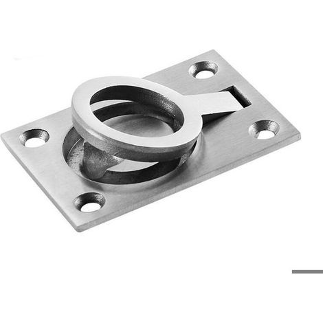 2 pièces anneau de traction carré boucle de plancher marin couvercle de pont couvercle de trappe poignée d'accès 65x46mm (1/5)