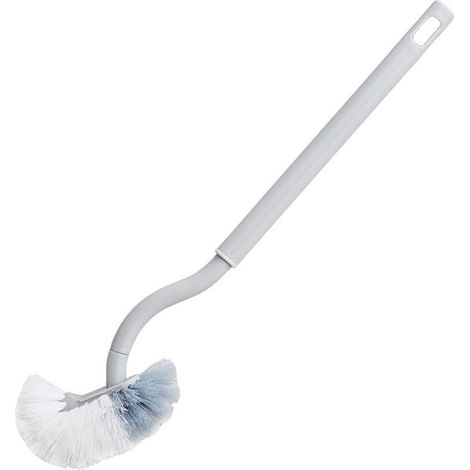 2PCS Brosse de Toilette Brosse WC Brosse de Toilettes à Manche Long Plastique, avec des Poils Solides pour Le Ménage des Toilettes, Nettoyage en Profondeur, Blanc (1/4)