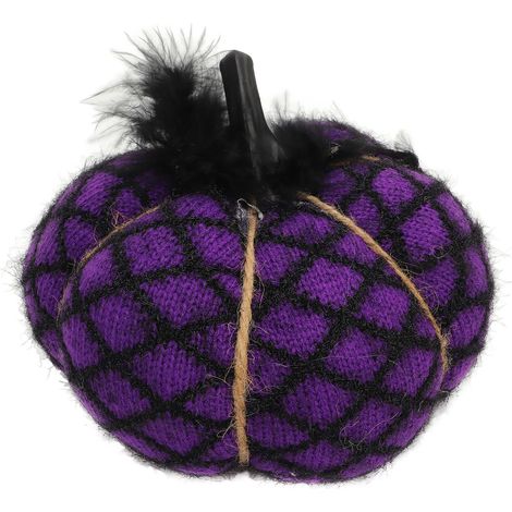 Fabric Decorative Pumpkin Exquisite Soft Polyester Wool Pumpkin for Thanksgiving Halloween Party Purple (1/5)