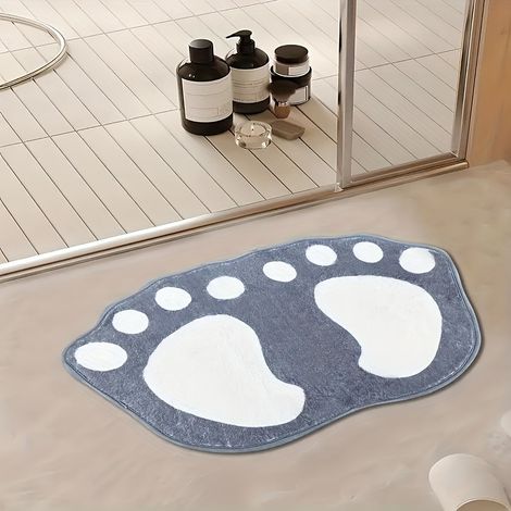 Tappetino da bagno in microfibra altamente assorbente con fondo antiscivolo, ideale per bagni, cucine e lavanderie. (1/5)