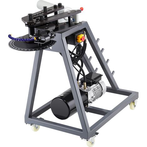 Cintreuse de Tubes Électrique 750 W Cintreuse Mobile avec Roulettes, Vérin Hydraulique 6 L, 3 Matrices, Angle de Cintrage Max. 180°, Moteur Puissant, Convient aux Tubes 25,4 mm 38,1 mm 44,45 mm (1/5)