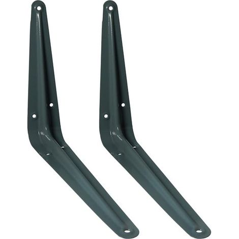 One Stop DIY The Shopfitting Shop Lot de 10 supports d'étagère Gris 225 x 175 mm