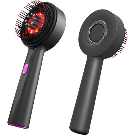 Electric Scalp Massage Brush, Electric Head Massage, Women's Electric Hair Brush for Massage and Scalp Care, 3 Levels Adjustable (Black) (1/5)