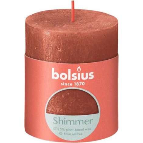 Bolsius Rustieke Stompkaars 8x6,8 cm Ambre chatoyant