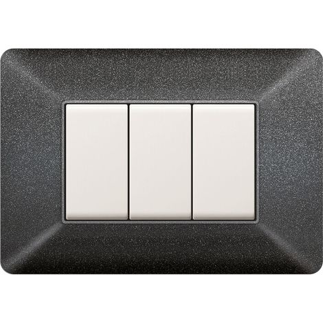 PLACCA EASY MOD. MATIX GRIGIO NOTTE 3P. Prezzo per 1 pezzo.
