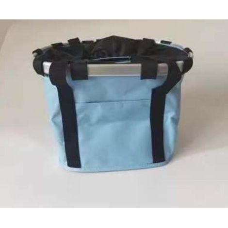 Panier à bicyclette, panier à poignée amovible pour animaux de compagnie, chat, chien - (32 23 26cm) bleu