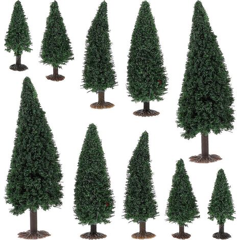 10 pièces de décoration de crèche : mini palmiers, maquettes d'arbres, figurines d'arbres pour projets architecturaux-11.5X4cm