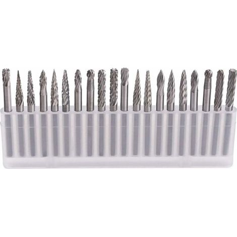 Fraises Rotatives - phe 20Pcs fraise carbure de tungstene meche acier rotatif fichiers mèches en diamant/Outil rotatif avec 3 mm Tige/DIY menuiserie, sculpture, gravure, perçage sur bois (1/5)