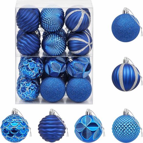 Weihnachtskugelset 36 stk. Blau 6 cm Polystyrol vidaXL (1/5)